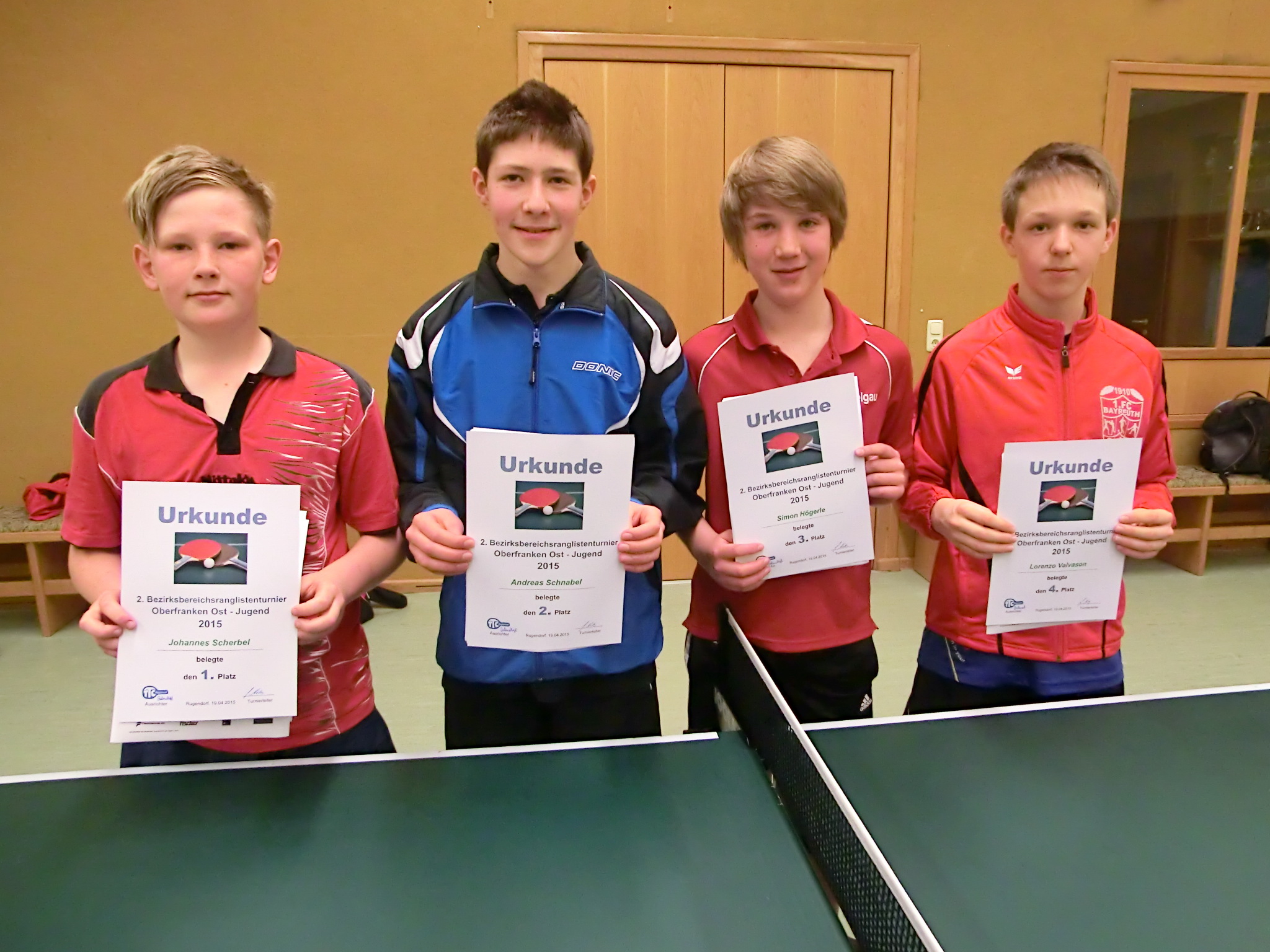 Johannes Scherbel, Andreas Schnabel, Simon Högerle, Lorenzo Valvason