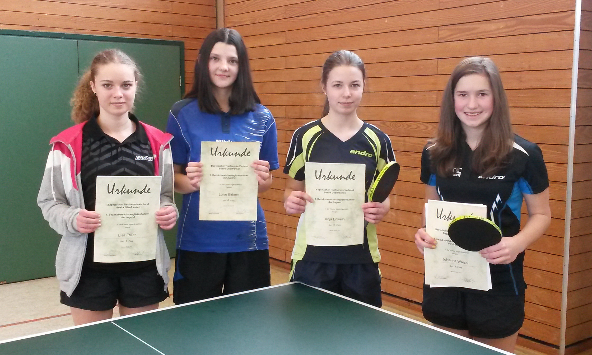 Lisa Feiler, Luise Birkner, Anja Erlwein, Johanna Weisel