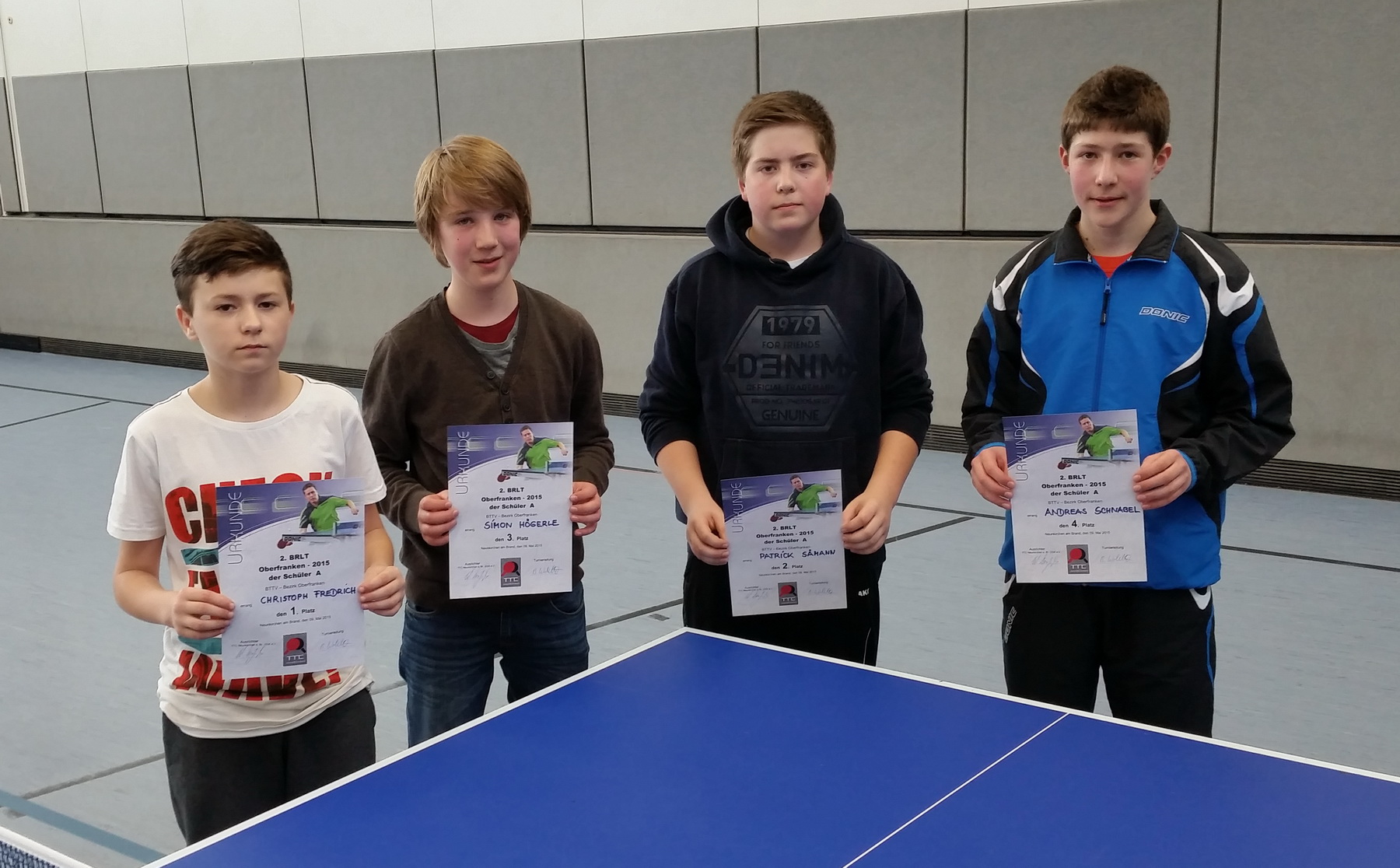 Christoph Fredrich, Simon Högerle, Patrick Sämann, Andreas Schnabel