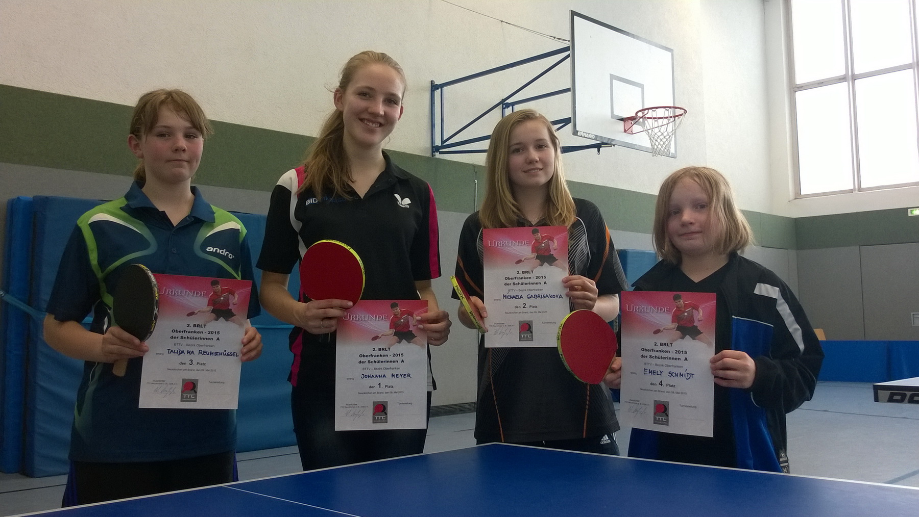 Talida Reumschüssel, Johanna Mayer, Michaela Gabrisakova, Emely Schmidt