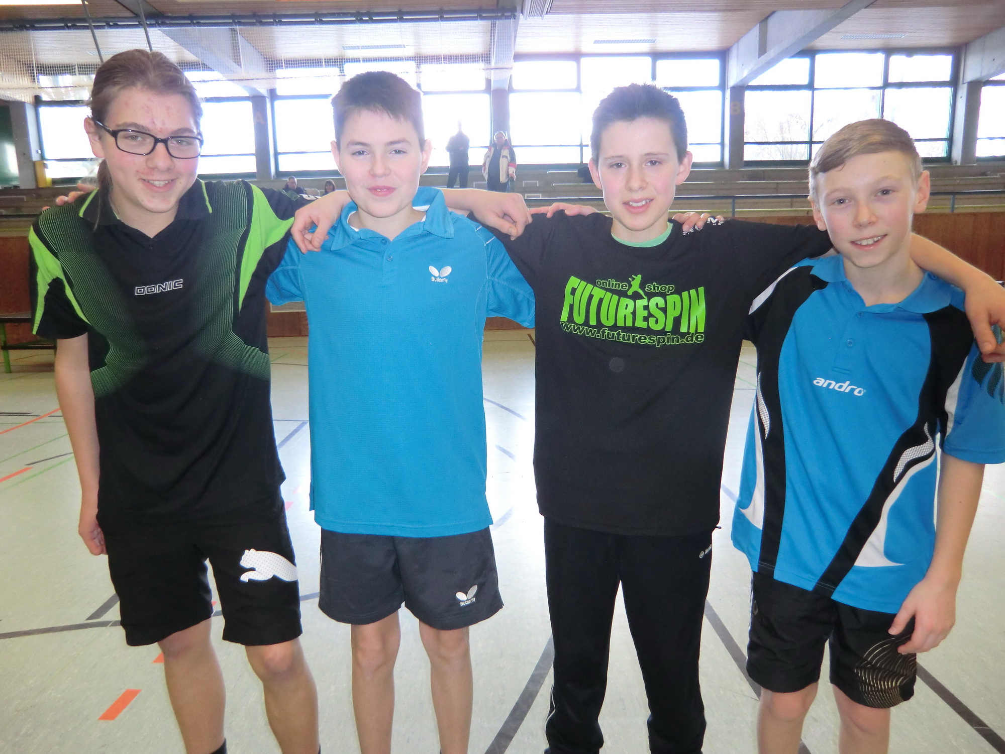 Stefan Disselberger, Christian Schneider, Jonas Steudtner und Fabian Dietrich